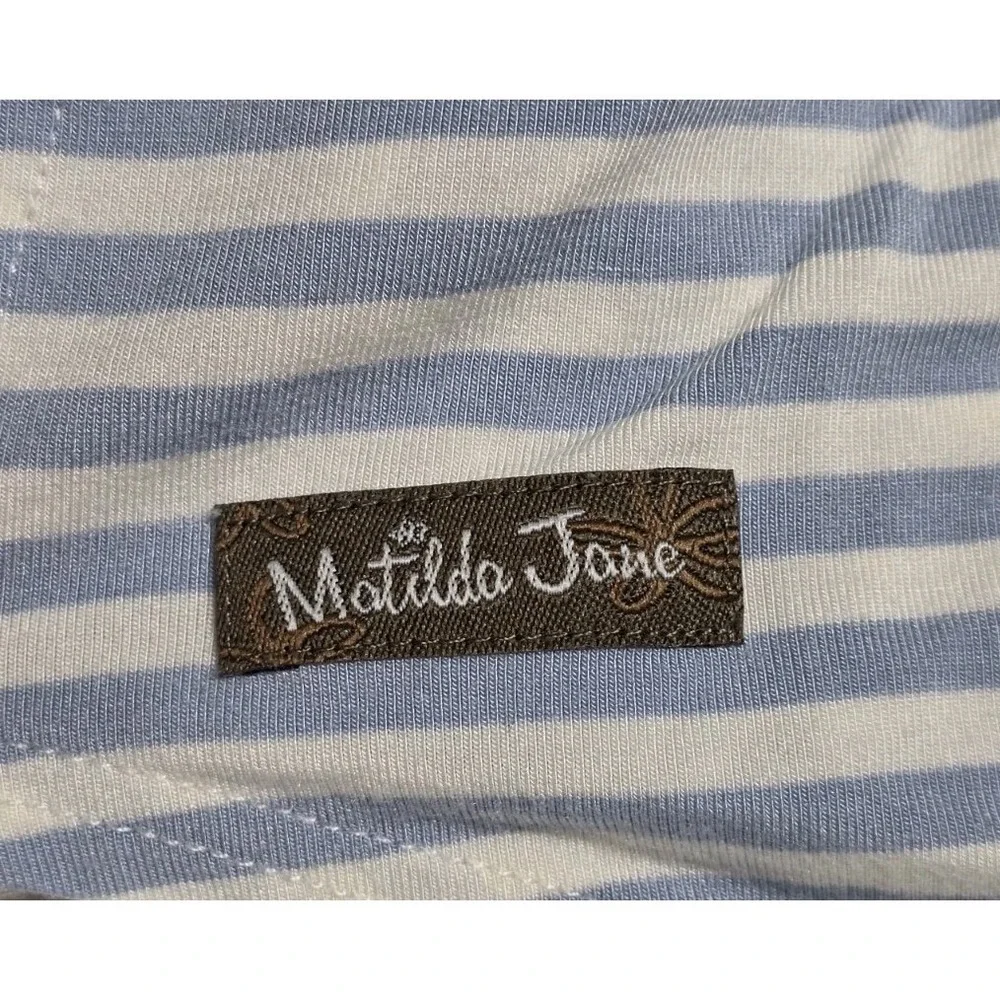 Matilda Jane Womens Size LargeHeart to Heart Botanical Blue Floral Baseball Tee